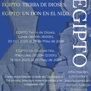 CURSOS CDL-ARAGON.2025-2026. EGIPTO."Un Don en el Nilo"