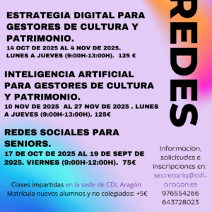 CURSOS CDL-ARAGON 2025-2026. IA,REDES Y ESTRATEGIA DIGITAL.